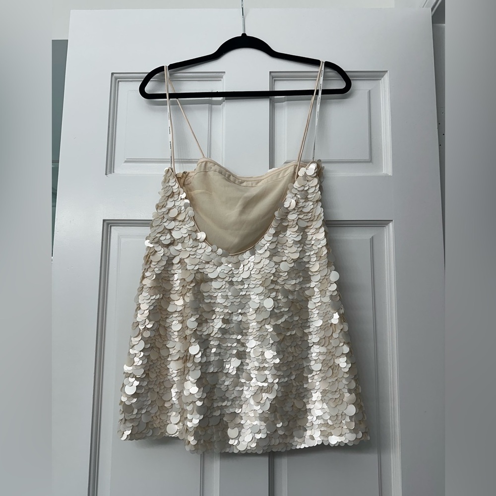 Retrofete Cream Sequin Mini Dress - Picture 5 of 8